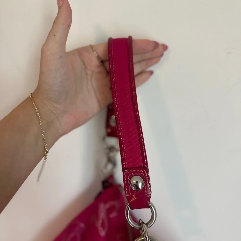 Glam Hot Pink Coach x Poppy Tote Purse - Picture 6 of 7